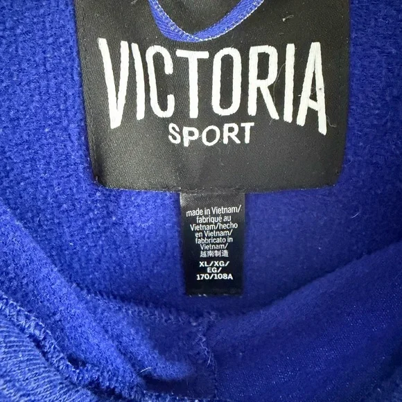 Victoria Sport Royal Blue Velour Hoodie - Picture 3 of 3